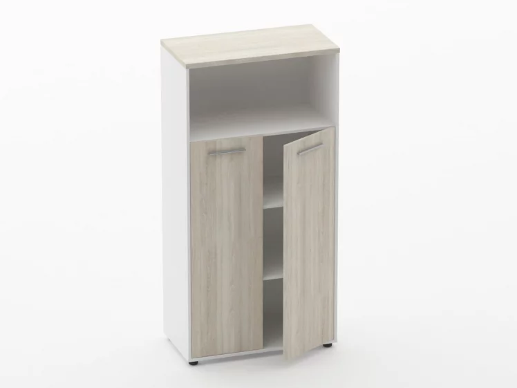 Шкаф 3 широкий закрытый с нишей Deka 10.16.131 Дуб Сантана светлый/Белый_1