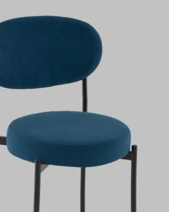 Стул Полубарный Бриф DD ПБ велюр синий_5