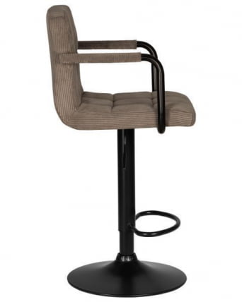 Стул барный DOBRIN KRUGER ARM BLACK (какао вельвет (LAR-E2041-05)) 2 шт_6