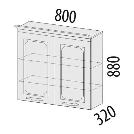Шкаф Милана 23.11 Сосна Астрид/Ваниль_1