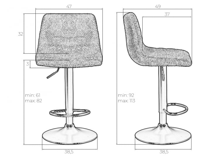 Стул барный DOBRIN TRAVIS (серый (VIVALDI15))_7