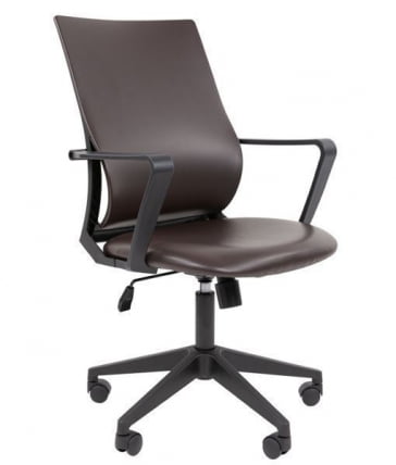 Кресло руководителя Chairman 545 БП экокожа Коричневый_0