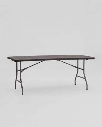 Стол складной чемодан пластиковый Кейт 180 Коричневый_1