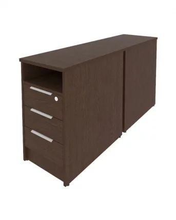 Тумба приставная двойная Metal System Б.ТП-2 Венге/Серый_0