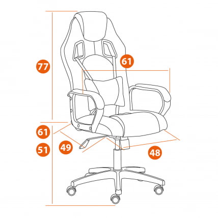 Кресло DRIVER (22) кож/зам/ткань, коричневый/бронза, 36-36/TW-21_19