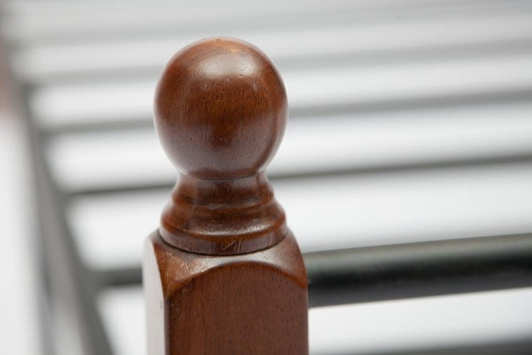 Кровать AT-126 дерево гевея/металл, 160*200 см (Queen bed), красный дуб/черный_2