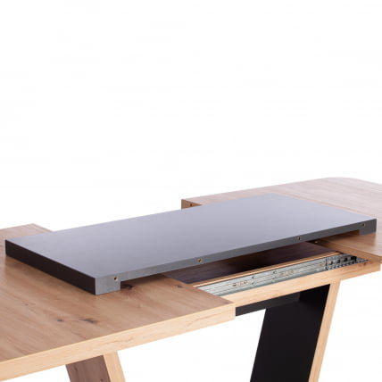 Стол обеденный VOX ЛДСП, 132-172x85x75,5 см, Дуб артисан/Графит_12