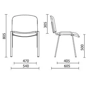 Стул для посетителей ISO CHROME (C-14)_1