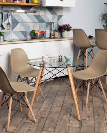 Стул Еамес Стйле ДСВ бежевый 4 шт. комплект (разборный каркас) / Eames Style DSW_4