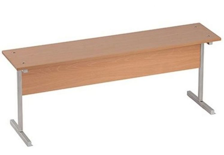 Скамья ученическая 1400х350мм ЛДСП Серый/Металл Светло-серый_0