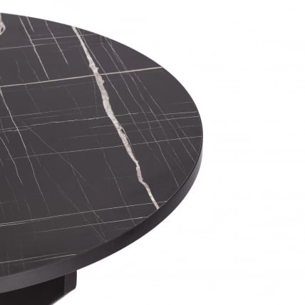 Стол MANZANA ЛДСП/HPL/металл, 100 х 100+30 х 75 см, Мрамор черный/черный_8