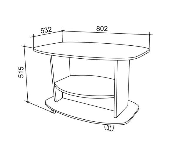 Журнальный столик Лидер Ясень Шимо темный_1