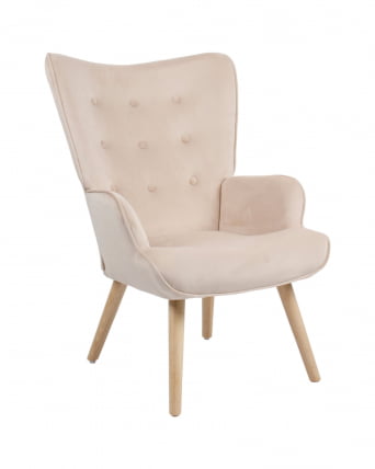 Кресло Хью велюр Бежевый_0