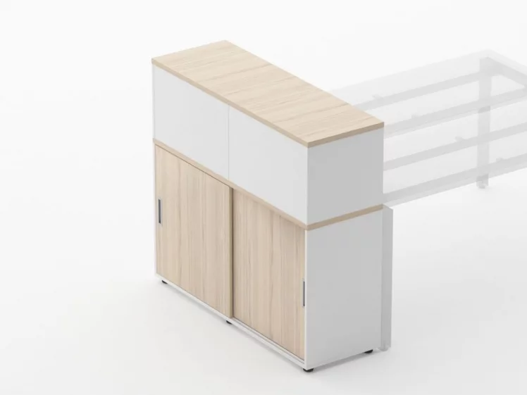 Тумба комбинированная высокая для рабочего модуля Deka 9.04.125 Туя/Белый_4