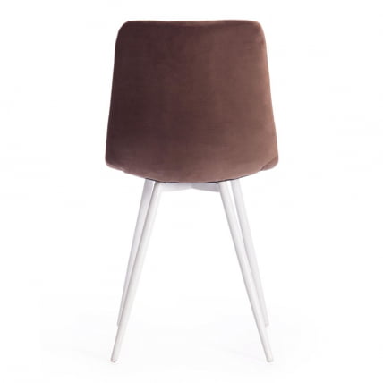 Стул CHILLY (mod. 7095-1) / 1 шт. в упаковке ткань/металл, 45x53х88 см, высота до сиденья 50 см, коричневый barkhat 12/белый_3
