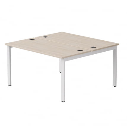 Бенч-система на 2 места на металлокаркасе, опоры 90 гр Everprof EVO 254S018 Дуб Соната Белый (1380)_0