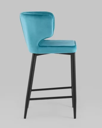 Полубарный стул Матео ножки велюр Темно-бирюзовый_3