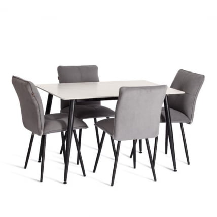 Стул обеденный Sweet LT, велюр, серый/черный, 29, 41х55х88 см_6