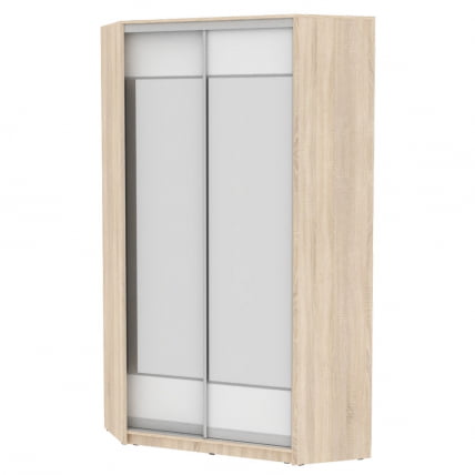 Шкаф-купе Белла(H10)2200х1153х1153(ДСС-Белый-D8D8)_0