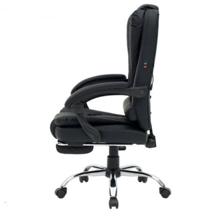 Кресло офисное с функцией вибромассажа CROMEX (КРОМЕКС) Chill MS-005 экокожа черное_1