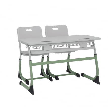 Парта двухместная регулируемая по высоте СМАРТЙ (рост 3-5) Серый/Серый / SMARTY_1