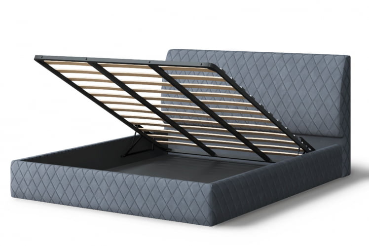 Кровать Хилтон, 2000 x 1200 мм, серый_2