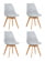 Стул обеденный DOBRIN JERRY SOFT (ножки светлый бук, цвет сиденья светло-серый (GR-01)) 4 шт_3636633