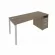 Рабочая станция с опорной тумбой Metal System Б.РС-СТП -1.3 Вяз/Серый_239422