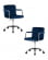 Офисное кресло для персонала DOBRIN TERRY (синий велюр (MJ9-117)) 2 шт_3636822