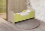 Кровать детская Малышка №7 700*1400 Дуб молочный/Светло-розовый_201636