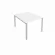 Переговорный стол (1 столешница) Metal System Б.ПРГ-1.1 Белый/Серый_243154