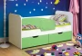 Кровать детская Винни-Пух  800*1900 Белый/Зеленый матовый_201563