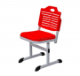 Ученический стул пластиковый (рост 3-5) Красный/Каркас белый_3687408