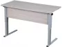 Парта двухместная (рост 3-7) с прямыми углами Дуб Вотан/Металл Серый_3682530