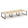 Стайл Проджект Рабочая станция двухсторонняя SN-59O.DRS-071 Акация Лорка/Металл Черный/Черный Заглуш _3857188