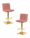 Стул барный DOBRIN GOLDIE (пудрово-розовый велюр (MJ9-32)) 2 шт_3636602