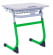Парта одноместная регулируемая по высоте SMARTY 600х500 с углом наклона столешницы (рост 5-7) Зеленый/Серый_3680856