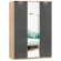 Шкаф трехстворчатый с зеркалом Фиджи 003 Дуб Золотой Антрацит_256736