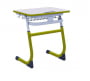 Парта одноместная регулируемая по высоте SMARTY 600х500 с углом наклона столешницы и антивандальной полиуретановой кромкой (рост 3-5) Оливковый/Серый_3680869