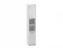 Шкаф 5 узкий верх стеклянная дверь, низ закрытый, две полки открытые Deka 10.23.19Л Белый_176320