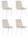 Стул обеденный DOBRIN CHILLY (Кремовый Holland 05, основание белое) 4 шт_3636456