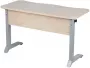 Парта двухместная эргономичная (рост №6) Клен Танзау/Металл Серый_3682498