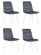 Стул обеденный DOBRIN CHILLY (Серо-голубой Holland 14, основание белое) 4 шт_3636459