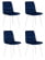 Стул обеденный DOBRIN CHILLY (Темно-синий Holland 60, основание белое) 4 шт_3636464