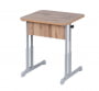 Парта одноместная эргономичная (рост 3-7) Белая ЛДСП/Серая кромка/Металл Серый_3682477