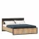 Кровать двуспальная 1600 Техно ЛД 678.140.000.005 Дуб Золотой Черный_257363