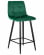 Стул полубарный DOBRIN OLIVIA (черные матовые ножки, зелёный велюр (108-64))_1456652