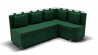 Кухонный диван Париж-2 без спального места угол левый/правый (ЗР) Цвет фасада: Зеленый; Тип: Левый/правый; Материал фасада: Металл/Велюр_898543