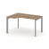 Стайл Проджект Стол рабочий эргономичный SN-59P.SPA-021(L) Дуб Табак/Металл Серый/Серебро Заглушка 1 _3812187