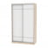 Шкаф-купе B-220х135х60-3(ДСС-Белый-D7D7)_358006
